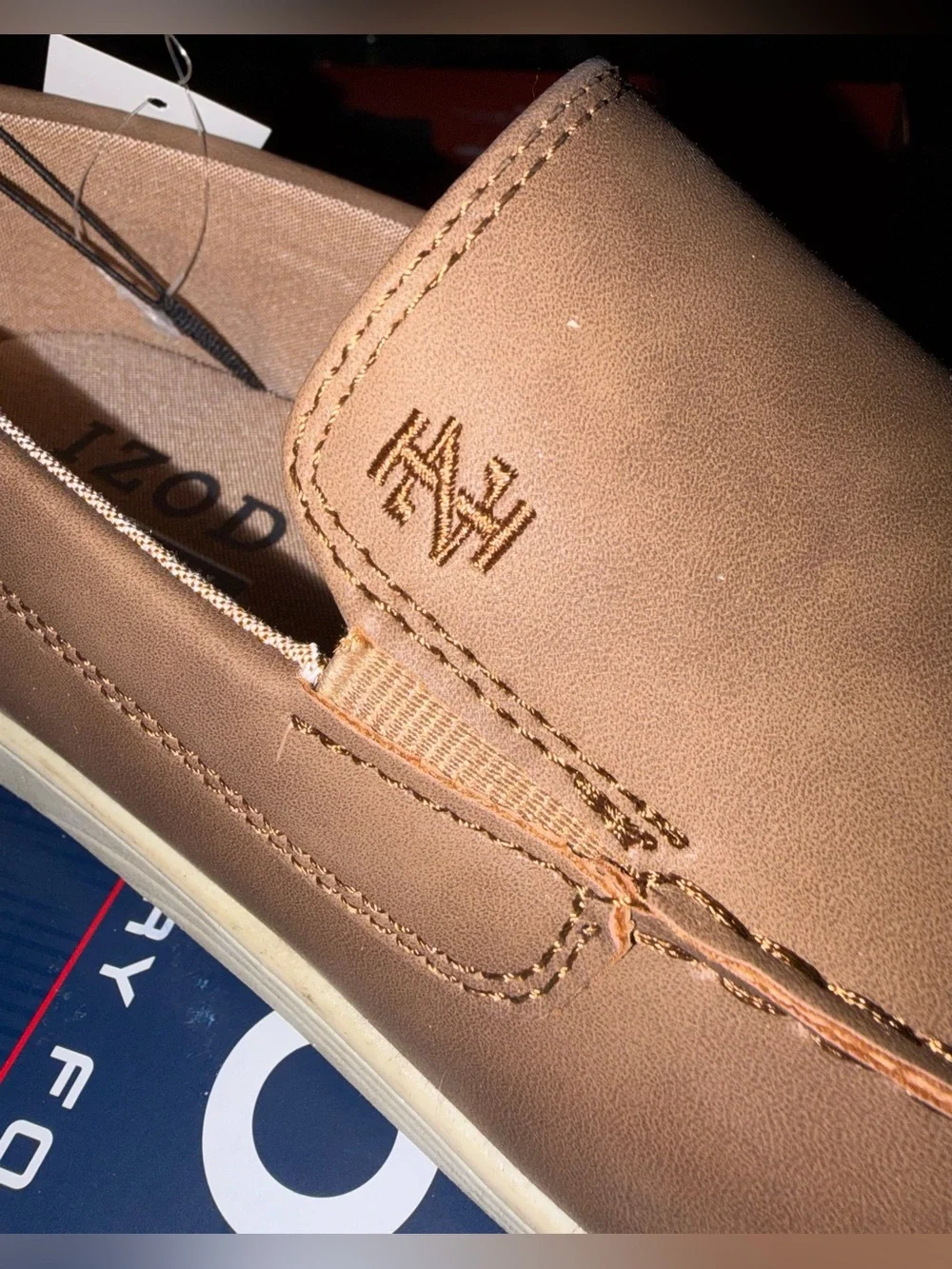 Izod Men's Tan/Brown Slip-On Casual Loafers